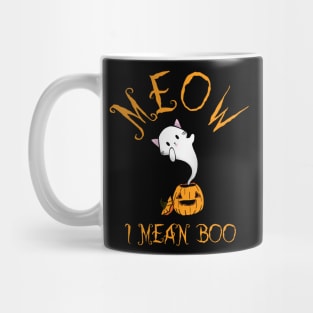 meow, i mean boo for cat lover Mug